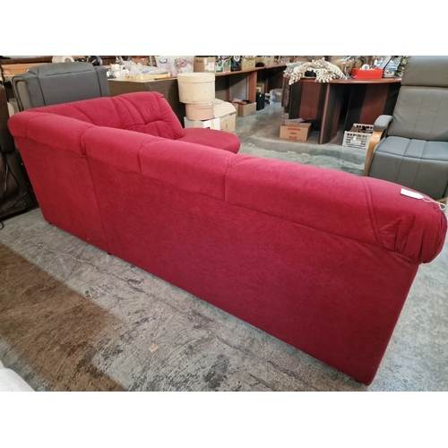 31 - Corner Sofa in Red / Bordeaux Colour Alcantara Fabric,

* Unused * - Furniture Stock Clearance, RRP ... 