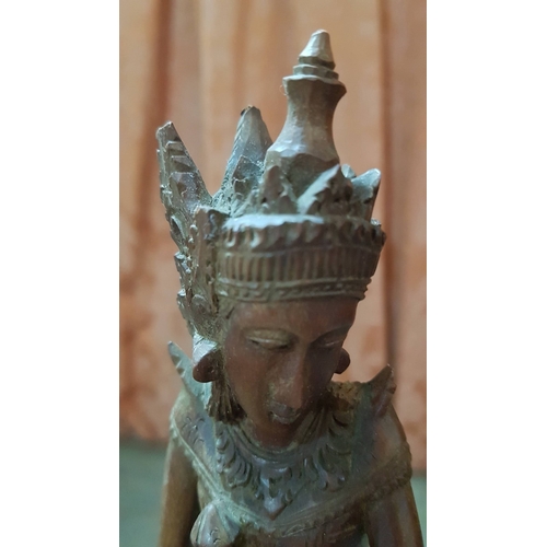 461 - 'Balinese Dancer' Carved Wooden Figure, Approx. H: 28cm.