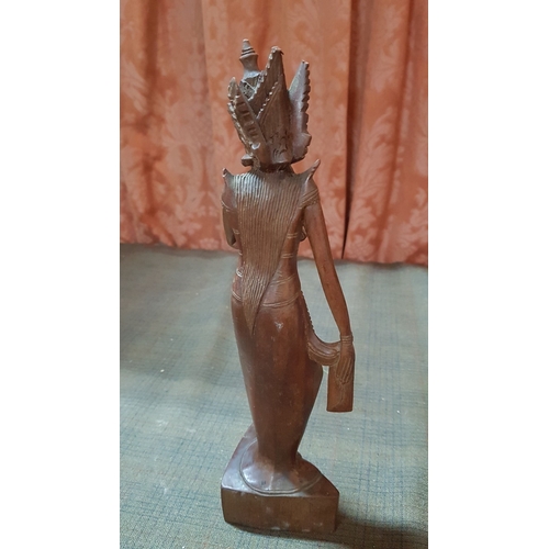 461 - 'Balinese Dancer' Carved Wooden Figure, Approx. H: 28cm.