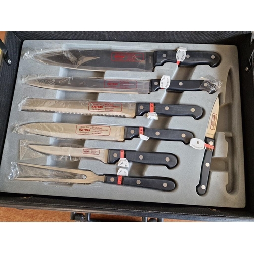 113 - Hoffman Solingen 'Profiline' Stainless Steel 10pc Kitchen Knife Set in Carry Case