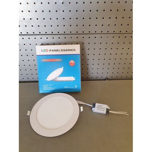 6 x 12watt Flush Fit Round White LED Panel Lights. Ø 170mm. Unused In ...