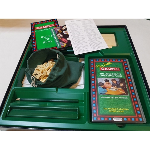 107 - Scrabble, One of The Most Popular Games, Retro Edition with Rules on VHS Tape and Small/Pocket Versi... 
