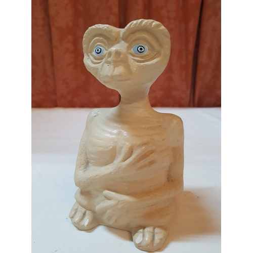 111 - E.T. Movie Character from Spielberg's Cult Movie Memorabilia, Moneybox/Sculpture , Hand Made by Mari... 