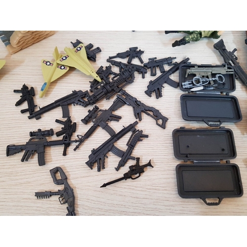 66 - Huge Collection of Military Toys, More Than 50 Different Pieces, Inc. Army Jeeps, Tank Vehicle, Heli... 