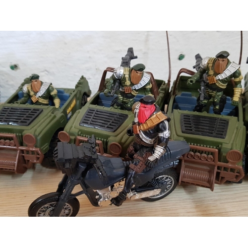 66 - Huge Collection of Military Toys, More Than 50 Different Pieces, Inc. Army Jeeps, Tank Vehicle, Heli... 