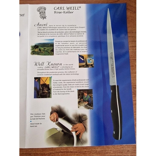 14 - 'Carl Weil' 24Pc Deluxe Knife Set (Rose Keller), Top Quality Stainless Steel Kitchen Ware, Incl: 6 x... 