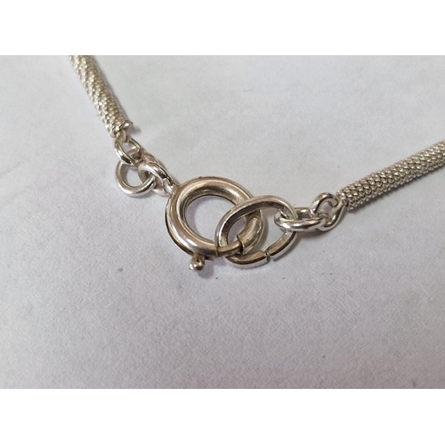 20 - Decorative Silver Necklace with Twisted Pattern Bars, (Approx. L: 68cm, 12.6g), Together with 2 x Si... 