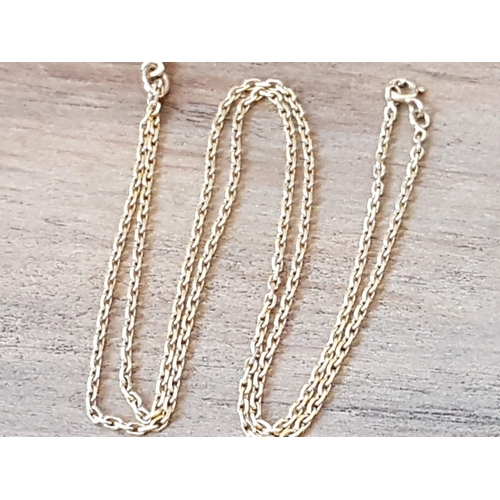 71 - 18ct (Hallmark 750) Yellow Gold Necklace (Approx. L: 50cm ) with Clef Themed Pendant, Approx. 7.3g. ... 