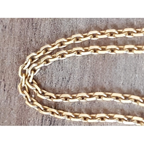 71 - 18ct (Hallmark 750) Yellow Gold Necklace (Approx. L: 50cm ) with Clef Themed Pendant, Approx. 7.3g. ... 