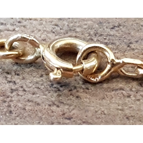 71 - 18ct (Hallmark 750) Yellow Gold Necklace (Approx. L: 50cm ) with Clef Themed Pendant, Approx. 7.3g. ... 