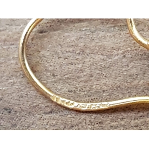 74 - Dolphin Shape Pair of Dangle Earrings, 14c Yellow Gold, Approx. 2.2g.