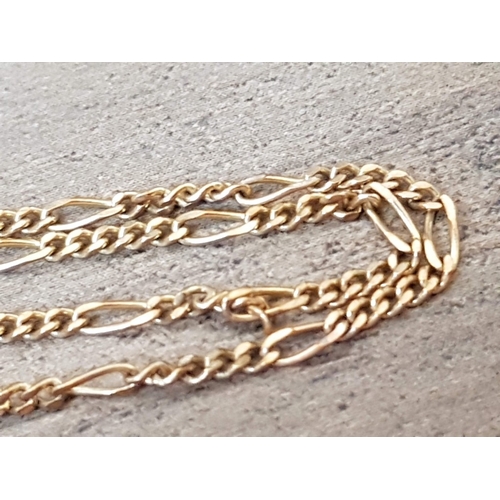 75 - Yellow Gold, 9ct Gold Chain Bracelet with Figaro Links, Approx. 1,4g.