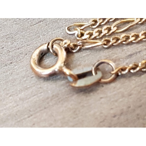 75 - Yellow Gold, 9ct Gold Chain Bracelet with Figaro Links, Approx. 1,4g.