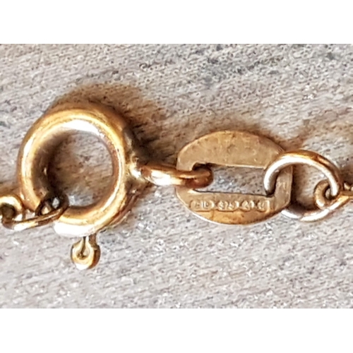 75 - Yellow Gold, 9ct Gold Chain Bracelet with Figaro Links, Approx. 1,4g.