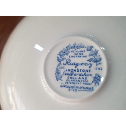 79 - Vintage Style Porcelain Blue & White Coffee Set; Inc. Coffee Pot, Creamer, Sugar Bowl with Lid and 6... 