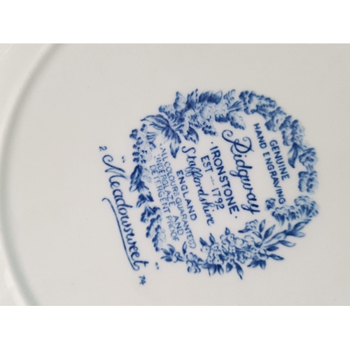 80 - Vintage Style Blue and White Porcelain Dinner Set (Incomplete) in 2 x Patterns; Ridgway Ironstone St... 