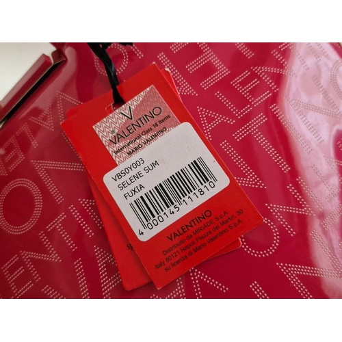 1 - Pink/Fuchsia Mario Valentino Tote Bag / Hand Bag, by 'Miriade Group', Italy, with Repeating 'Valenti... 
