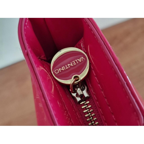 1 - Pink/Fuchsia Mario Valentino Tote Bag / Hand Bag, by 'Miriade Group', Italy, with Repeating 'Valenti... 