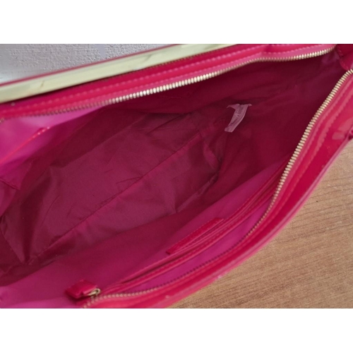 1 - Pink/Fuchsia Mario Valentino Tote Bag / Hand Bag, by 'Miriade Group', Italy, with Repeating 'Valenti... 