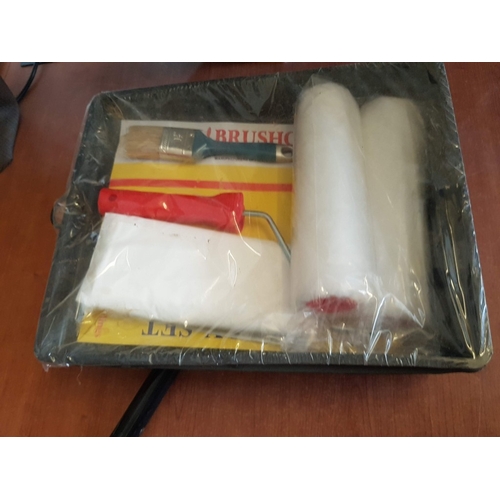 515 - Assorted Collection of Painting Tools; Inc. Paint Trays, Brush, Roller Cages, Paint Roller Refill an... 