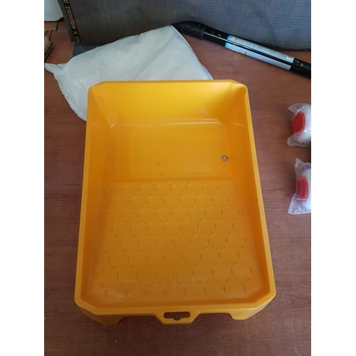 515 - Assorted Collection of Painting Tools; Inc. Paint Trays, Brush, Roller Cages, Paint Roller Refill an... 