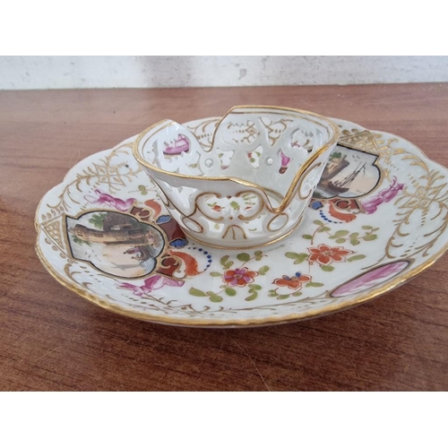 Decorative Dresden Trembleuse Cup & Saucer Set / Chocolate Cup; Lidded ...