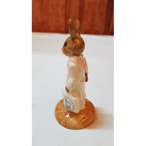 438 - Vintage 2x Royal Doulton Bunnykins Porcelain Figurines; 'Shopper Bunnykins' DB233, Approx. H: 11.5cm... 