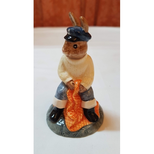 438 - Vintage 2x Royal Doulton Bunnykins Porcelain Figurines; 'Shopper Bunnykins' DB233, Approx. H: 11.5cm... 