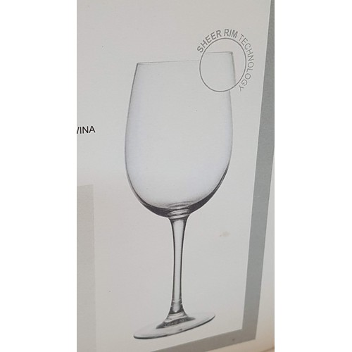 436 - Royal Worcester 'Grand Chateau' 2 x Sets of Modern Red Wine Glasses (Each Set 4 Pcs), in Original Bo... 