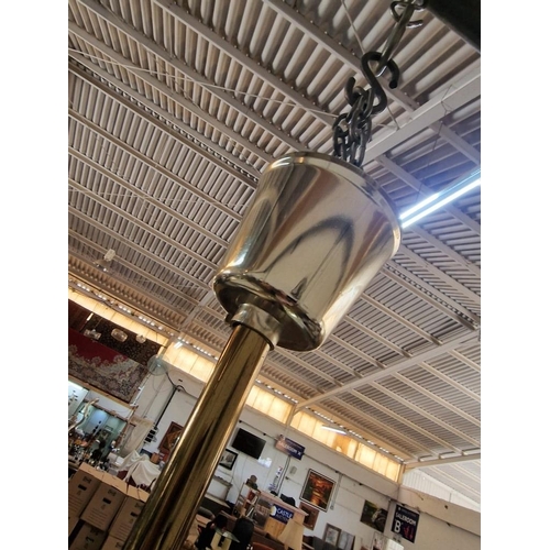 120A - Pair of 4-Blade Ceiling Fans with 4-Spot Lights, Brass, Dark Wood and Cane Effect, (2), Together wit... 