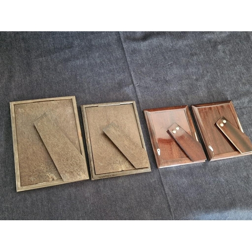 163 - 4 x Silver Photo Frames; Freestanding, Two Patterns, (Approx. Max. 12 x 17cm), (4)
