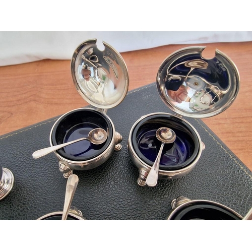 Cased Mappin & Webb Sterling Silver 6-Piece Cruet / Condiment Set