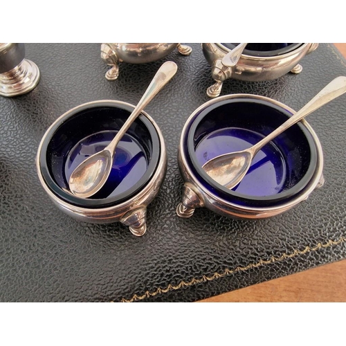 Cased Mappin & Webb Sterling Silver 6-Piece Cruet / Condiment Set