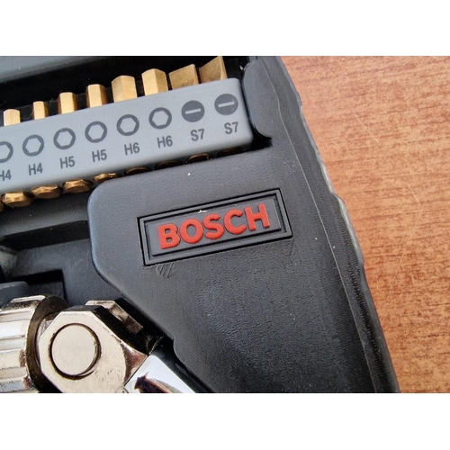 190 - BOSCH Ratchet Screwdriver in Fitted Case with Many Attachments / Accessories, * Looks Hardly Used, i... 