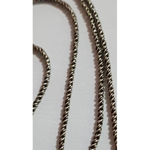 166 - Silver 925 Sunspicems Necklace, Chain (Approx. 46cm) with Oriental Style Pendant with Natural Stones... 