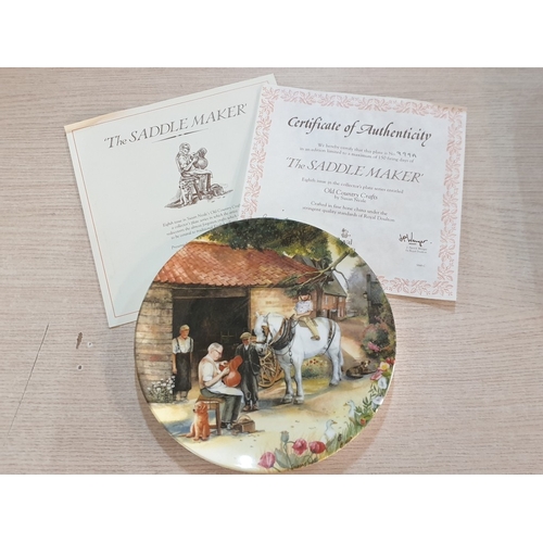 20 - 6 boxed Royal Doulton plates depicting,  ‘The Spinner’, ‘The Blacksmith’, ‘The Candle Maker’, ‘The S... 