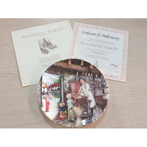 20 - 6 boxed Royal Doulton plates depicting,  ‘The Spinner’, ‘The Blacksmith’, ‘The Candle Maker’, ‘The S... 