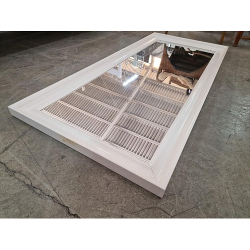 216 - Large Rectangular Wall Mirror with Thick White Colour Frame; IKEA 'Hemnes', (Approx. 74 x 165cm)