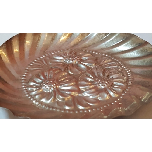 181 - Vintage silver, Cyprus Hallmark 800, Pin Tray, Round With Embossed Floral Design and An Irregular Ed... 