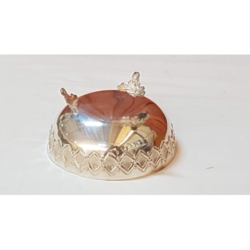 Large Silver (830) Cyprus Hallmark Bowl with Geometric Patter, Approx ...