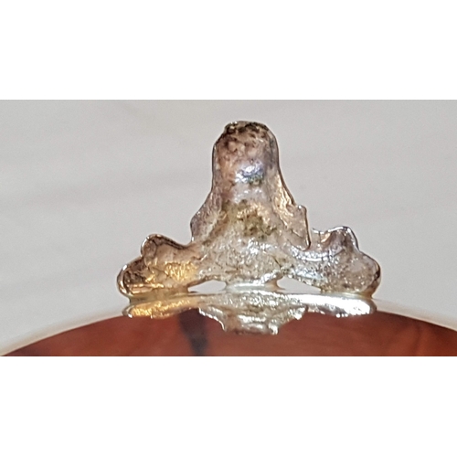 Large Silver (830) Cyprus Hallmark Bowl with Geometric Patter, Approx ...