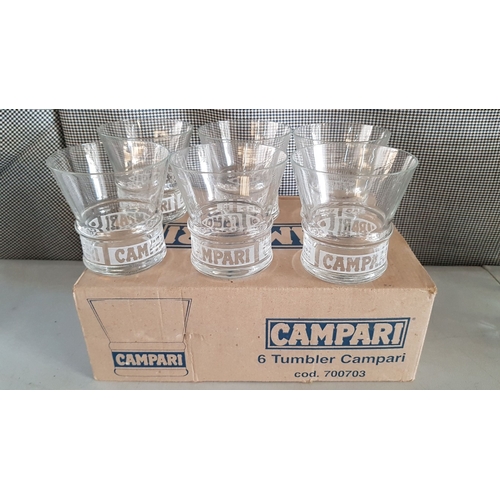 Assorted Collection of Advertising Alcohol Glasses (Campari, 5 FIVE BEER,  Chivas Regal and Other).