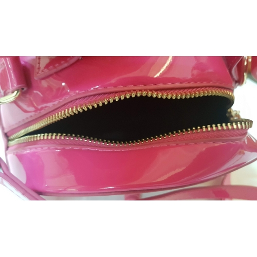 176 - Retro 'Hot Pink' Telephone Bag, Rotary Telephone Purse Crossbody with Speaker in Receiver.