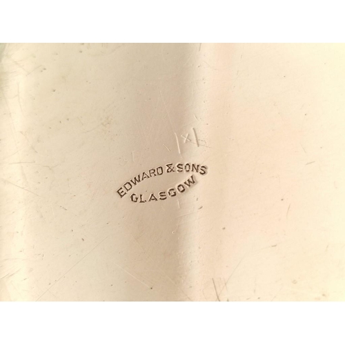 33 - Antique Sterling Silver Oval Shape Pierced Bowl with Decorative Floral Design, Sheffield, Circa 1907... 