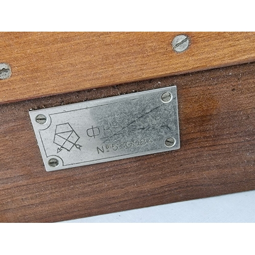 62 - Antique 'FKD' 13x18 Large Format Plate Accordion Camera, Made in the Soviet Union; Solid Wood Foldin... 