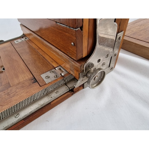 62 - Antique 'FKD' 13x18 Large Format Plate Accordion Camera, Made in the Soviet Union; Solid Wood Foldin... 