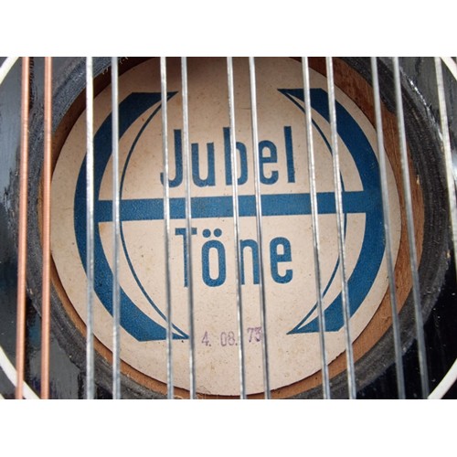 61 - Vintage 'Jubel Tone' Zither (Musical Instrument), Made in GDR, Circa 1973, with Hand Painted Floral ... 