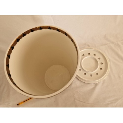 124 - Images D'Orient Large 'Zarqa' Vase, with Bold / Vibrant Repeating Evil Eye Pattern and Occasional Di... 