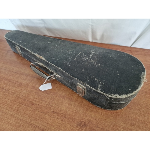63 - Vintage Violin, Russian / Soviet Era, with Bow and Hard Carry Case, (Approx. L: 60cm, a/f)