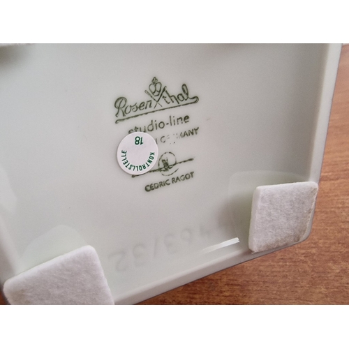 92 - Rosenthal Studio Line, 'Squall' Vase, Abstract Shape, Silver Colour, Made in Germany, (Approx. H: 35... 